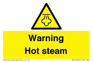 Warning Hot steam